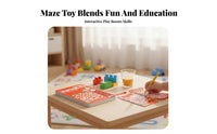 Maze Book Concentration Training Maze Challenge Book Wipe-Clean Activity Cards Screen-Unrestricted Fun Educational Toy Enhances