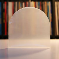 100 Pieces Translucent CD Sleeve with Rounded Top Archival CD Inner Sleeve Anti-Scratch Dust-Resistant for Media Storage