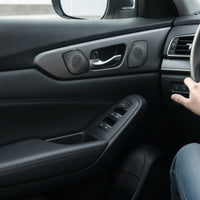 4 Pieces Perforated Door Speaker Grille Trim Shiny Speaker Cover Trim Long-Lasting Replacement for Car Owners