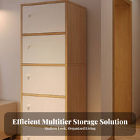 Narrow Floor Cabinet particleshield upright Storage Tower With Doors for Homeowners