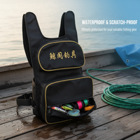 Fishing Chair Rear Hanging Bag with Double Pockets, Thickened Accessory Pouch for Bait and Small Items