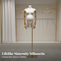 Maternity Mannequin Torso Lightweight Mannequin Torso Sturdy Maternity Clothing Display Form for Boutiques, Showrooms, Commerce Shows