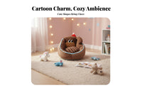 Thickened Padding Dog Shaped Floor Chair Detachable and Washable Soft Creature Floor Pillow with Backrest Anti-Slip Bottom Creature Shaped Cushion Semi-Enclosed Back Support for Children, Teenagers, Young Adults, Bedroom, Dorm Room, Playroom, Gaming