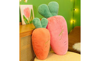 Carrot Stuffed Toy Huggable Carrot Shaped Pillow Embroidered Detail Home Decoration for Kids, Nursery, Playroom