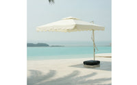 Cantilever Patio Umbrella Hand-Crank Layered-Top Patio Umbrella Vented for Backyard, Poolside