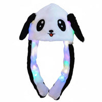 Moving Ear Hat Parent-Child Style Soft Hat with Moving Ears Entertaining Present Novelty Headwear for Kids, Girls, Parties, Costume Events