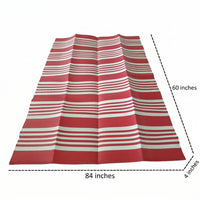 Picnic Blanket and Camping Mat for Outdoor Use, Waterproof Mat with Striped Polypropylene Design, Extra Large Beach Blanket