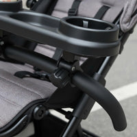 Easy to Install Baby Stroller Food Tray Detachable Universal Stroller Tray Non-Slip Clamp Child Accessory Bisphenol A-Free Safe for Walking