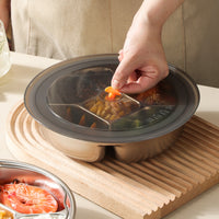 Silver Finish Stainless Steel Prep Tray Reusable Sectioned Food Container Easy to Clean Kitchen Item Dishwasher Safe