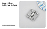 316 Stainless Steel Door Hinge Heavy Duty Boat Hinge Rustproof Furniture Hardware for DIY Enthusiasts, Yachts, Hatches, Cabinets