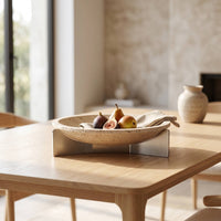 Tabletop Tray with Stand Wabi-Fruit Bowl with Stand Speckled Decorative Organizer for Living Room