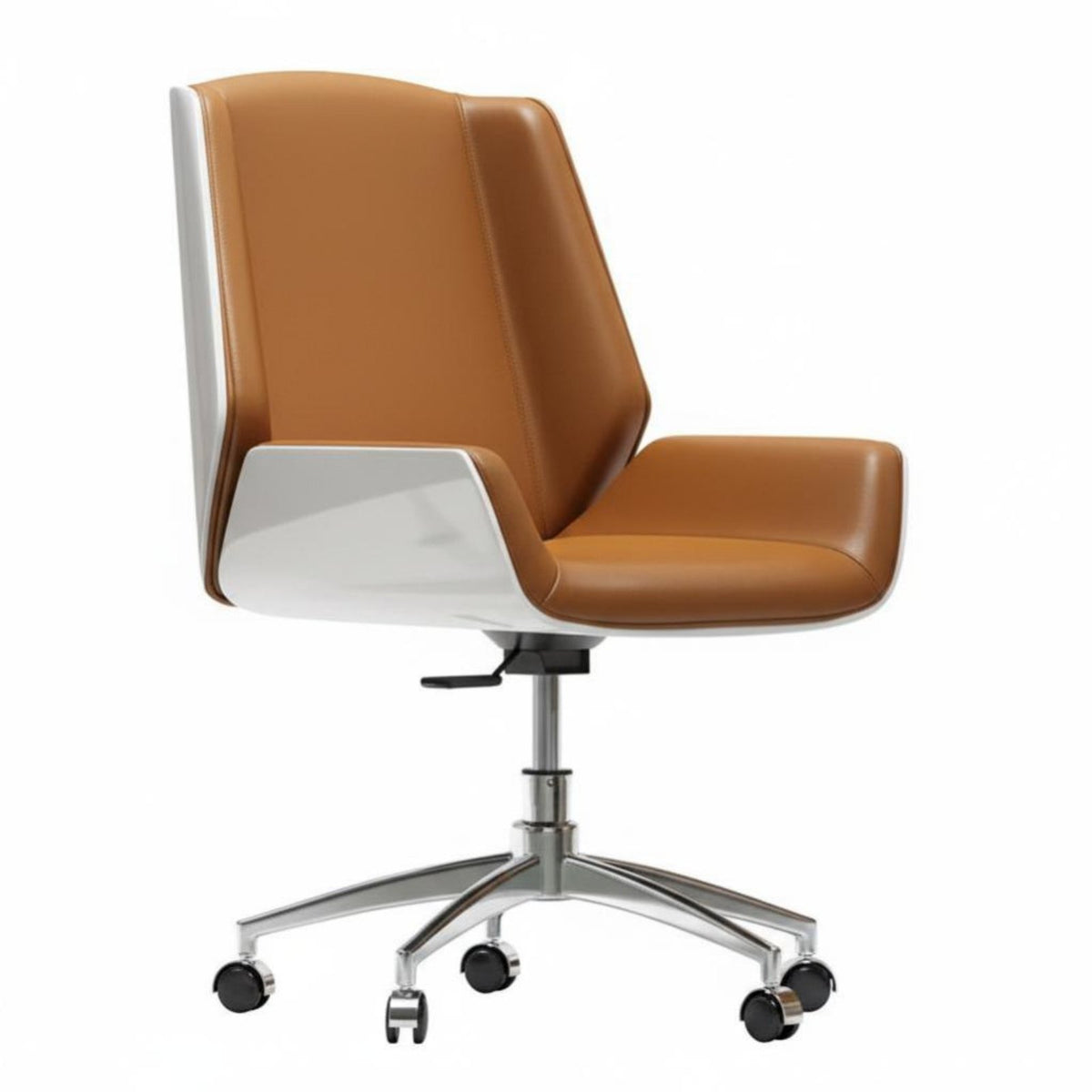 Managerial Armchair Effortless Rolling Casters Padded Rotating Task Chair Thick Padding Highrear Reinforcement for Students