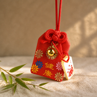 Japanese Asakusa Temple Omamori Charm for Health, Love, and Wishes