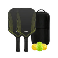 2 Pieces Pickleball Paddle Set with Carry Bag Non-Slip Carry Bag Balanced