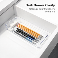 Customizable Drawer Organizer Set for Kitchen Storage, Dividers for Stationery and Apartment Essentials, Box Trays for Office Worker