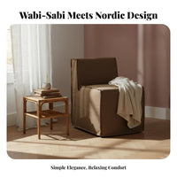 Japanese Aesthetic Design Upholstered Armchair Japanese appearance accent Chair Removable Cover Indoor Seating cleanable textile for Apartment Dwellers, Interior Designers, Living Room, study corner, Bedroom, Home unavailableice