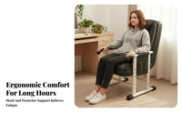 Reclining Backrest High-Back Recliner with Footrest Thick Cushioning Adjustable Study Recliner Ergonomic Design Computer Chair Multi-Purpose for Students, Gamers, Work-from-Home Workers, Dorm Room, Gaming Setup, Bedroom