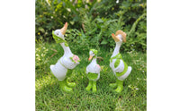 3 Pieces Duck Garden Statue Whimsical Garden Waterfowl Decor Cute Resin Ducks for Gardeners, Collectors, Courtyard, Patio, Planters