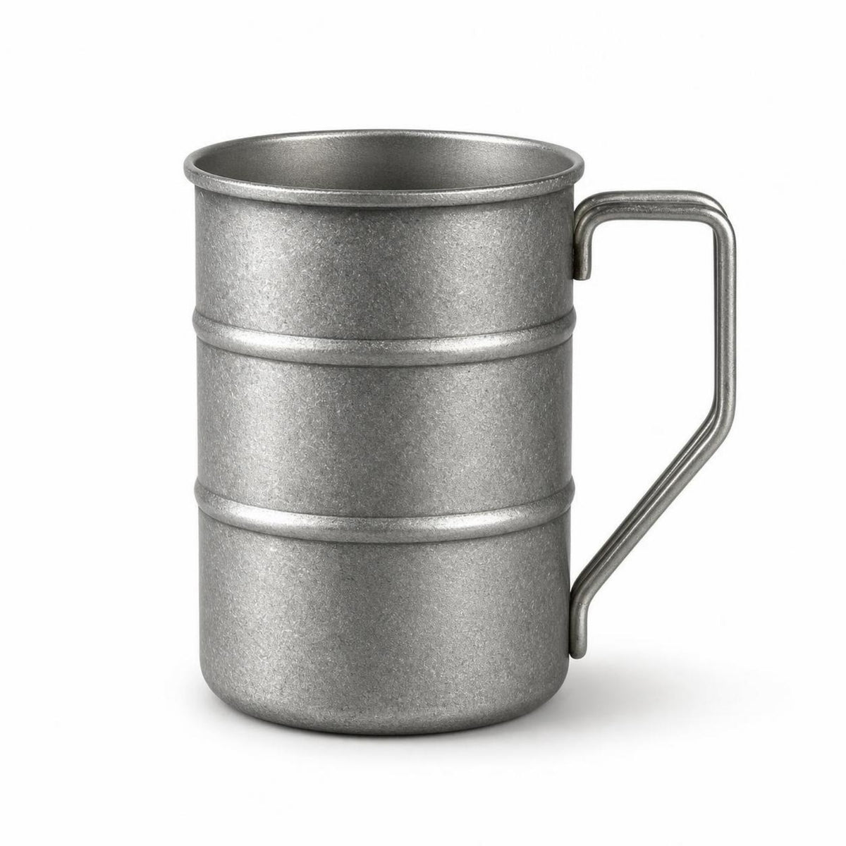 Matte Stainless Steel Coffee Mug with Handle Distressed Stainless Steel Coffee Cup with Handle Unbreakable Mugs Portable for Picnics