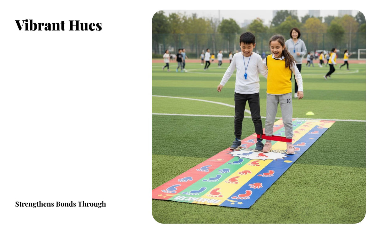 Hand and Foot Game Mat Floor Coordination Game Team Agility Training Mat for Families, Students, School Activities, Outdoor, Parties