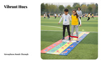 Hand and Foot Game Mat Floor Coordination Game Team Agility Training Mat for Families, Students, School Activities, Outdoor, Parties