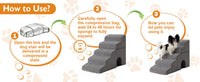 Pet Staircase for Small Dogs with Removable Washable Sponge Steps
