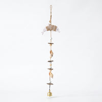Boho Hanging Ornament with Bell Lightweight Coastal Wall Hanging Easy to Hang Bell Decor Versatile for Bedroom