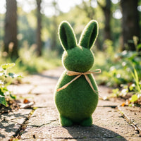 Easter Rabbit Ornament Handmade Fuzzy Rabbit Figure Rustic Allure for Desktop