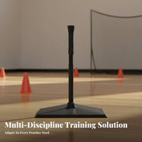 Anti-Slip Base Baseball Batting Tee Flexible 180° Top Rubber Batting Practice Tee Easy Setup for Beginners, Adults, Outdoor Use