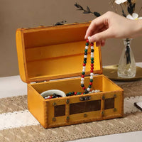 Chinese Design Decorative Box Handmade Antique Design Keepsake Box Portable Jewelry Organizer Handmade for Women, Dresser Top