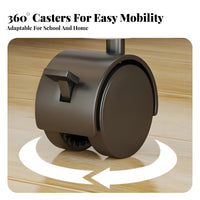 Wheeled Organizer container With casters Rolling Storage Crate Stackable for Study Room
