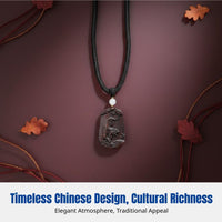 Rosewood Tiger Pendant, Zodiac Necklace, Hand-Carved Car Charm