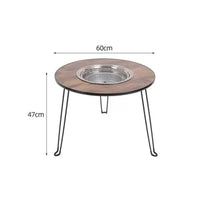Portable Barbecue Table Foldable BBQ Rapid Cooking Setup Portable Combustion Fire Basin for Picnic, Backyard