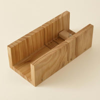 Open-Channel Wooden Soap Cutting Table Raised Side Walls Soap Slicing Board Slotted Household Tool Unfinished