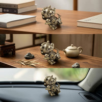 Pandas Figurine Textured Cute Pandas Figurine Small Car Ornament for Bookshelf