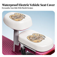 Seat Cover Sun Protection Leather Saddle Cover Universal Fit Elastic Cycle Seat Case for Cyclist S, Commuting, City Streets