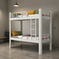 Metal Bunk Bed Space-Saving Steel Bunk Bed Heavy-Duty Furniture for Teens, Students, Shared Bedrooms, Dorm Rooms, Accommodation for Learners
