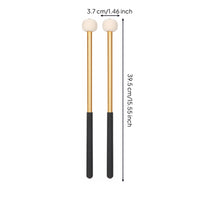 Mallets with Felt Heads Low-Register Timpani Mallets Soft Percussion Sticks for Percussionists, Drummers, Performance, Rehearsal
