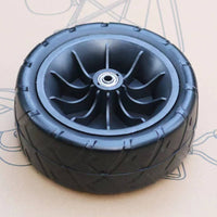 Polyurethane Wheel with Hub Treaded Spoked Wheel with Tire Heavy-Duty for Carts, Strollers