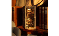 Book-Shaped Display Scene Kit Decorative Bookshelf Insert Relaxing 3D Wooden Puzzle for Library