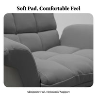 Comfortable Upholstered rotating Chair Soft Upholstery Upholstered Rolling Seat Modern Design Office Furniture Ergonomic spine supportrest for Students, Home Workers, Makeup Users, Dormitory, Bedroom, Study Room, Vanity Area