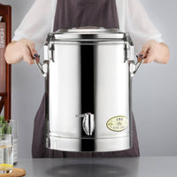 Stainless Steel Thermal Container Leak-Resistant Closure Hot and Cold Beverage Barrel Insulated Beverage Dispenser Leakproof