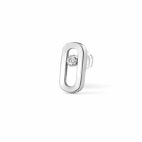 Minimalist Oval Stud Earrings Dainty Cubic Zirconia Stud Earrings Polished Mini Studs Comfortable for Women