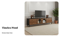 Nostalgic Television Cabinet Stand with Drawers Vintage Aesthetic Wide TV Stand Versatile Living Room Storage for Homeowners, Families, Lounge