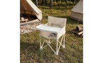 Foldable High Chair with Tray Table Lightweight High Chair with Tray Safe Seat with Safety Harness Stable for Children, Picnics