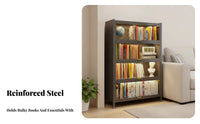 Multi-Tier Cabinet with Flip Doors Debris-Shieldedresistant Book Storage Single-Tier Design Book Rack for Apartment Dwellers, Residents, Study Room