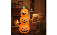 Stacked Pumpkin Inflatable Tall Stacked Pumpkins Large Jack O'lantern Decoration for Homeowners, Lawn