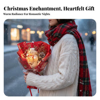 Soft Toy Flower Arrangement Handmade Christmas Cuddly Toy Bouquet Long Christmas Snowman Bouquet for Women, Home Decoration, Bedroom, Nursery
