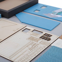 European House Model Realistic Rock-Textured House Model Collectible Souvenir Village Scene Building Kit for Display Shelf