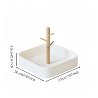 Key Holder Tray Multifunctional Vanity Tray Desktop Storage Organizer for Office